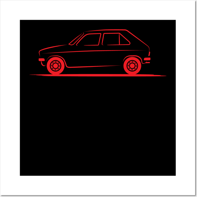 Peugeot 104 Red Wall Art by PauHanaDesign